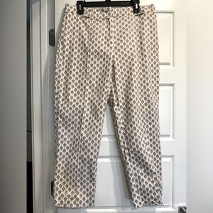 Talbots Ankle Capri Pants Size 14 Stretch Fabric Coastal Grandma Resortwear